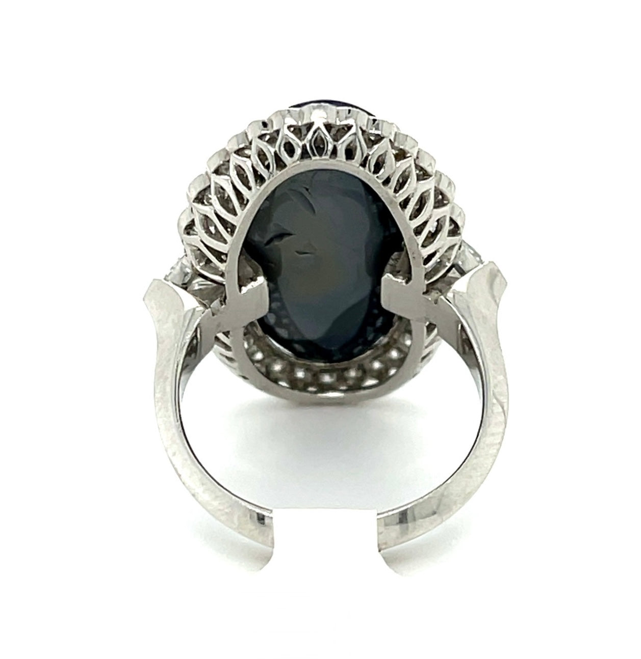 7.50ct Australian Lightning Ridge Opal Ring 1.65ct VS-SI Diamonds set in Platinum