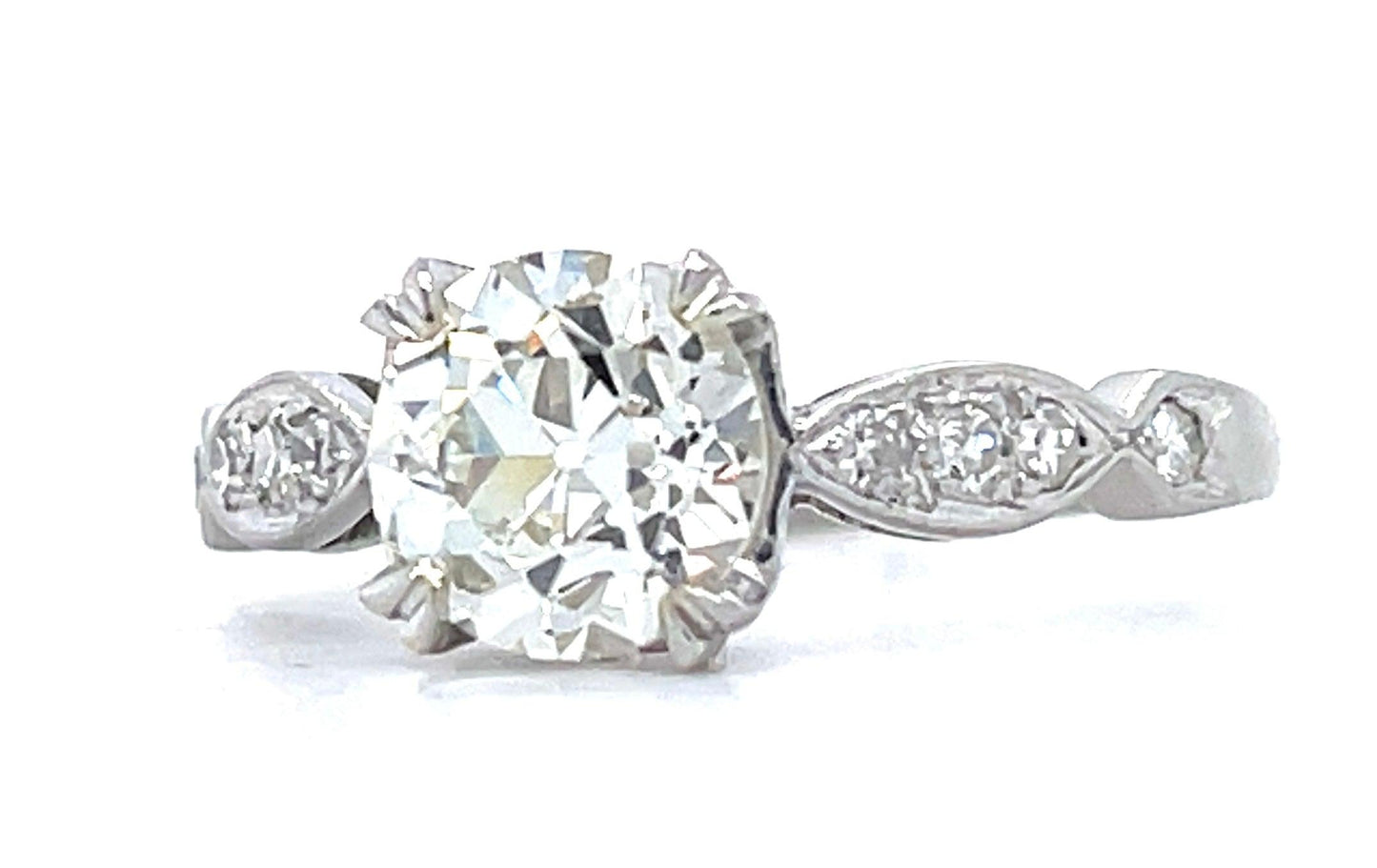Vintage Art Deco PT Ring (Circa 1930s) 1.32ct Old European Diamond