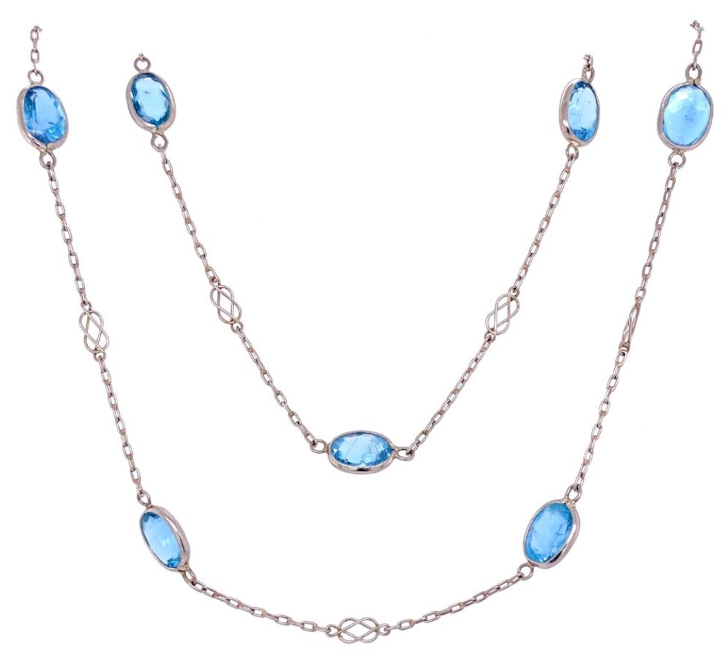 PL Aquamarine Necklace 12.7gr 25.00ct(aq)