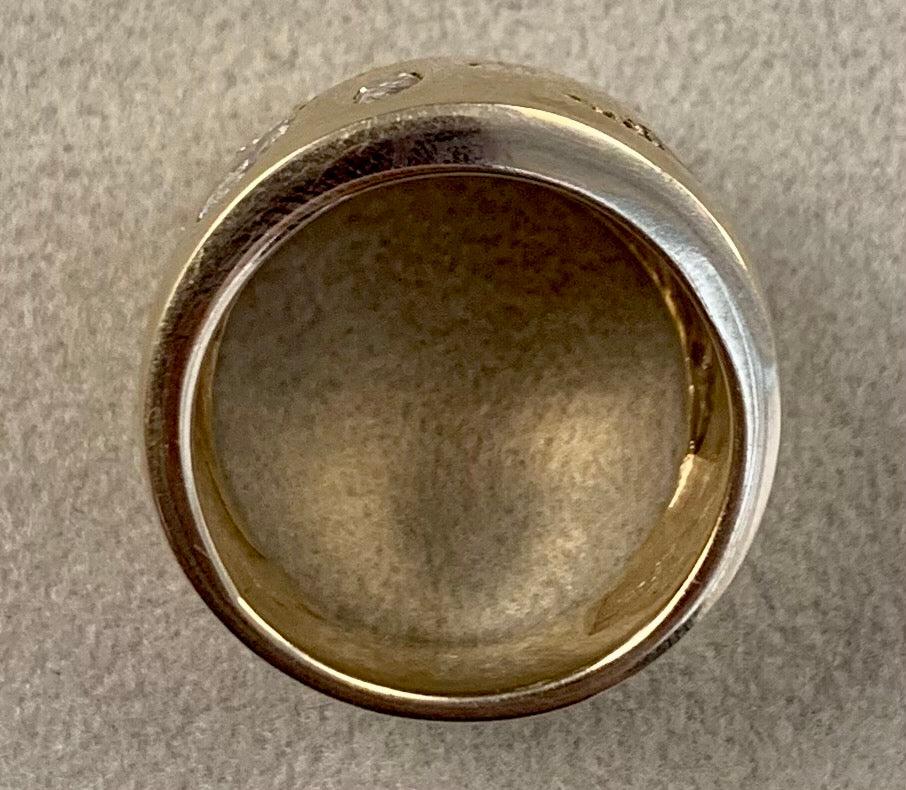 Estate (1970s) Ring with Floral Motif 14KY / Dia 1.45ct