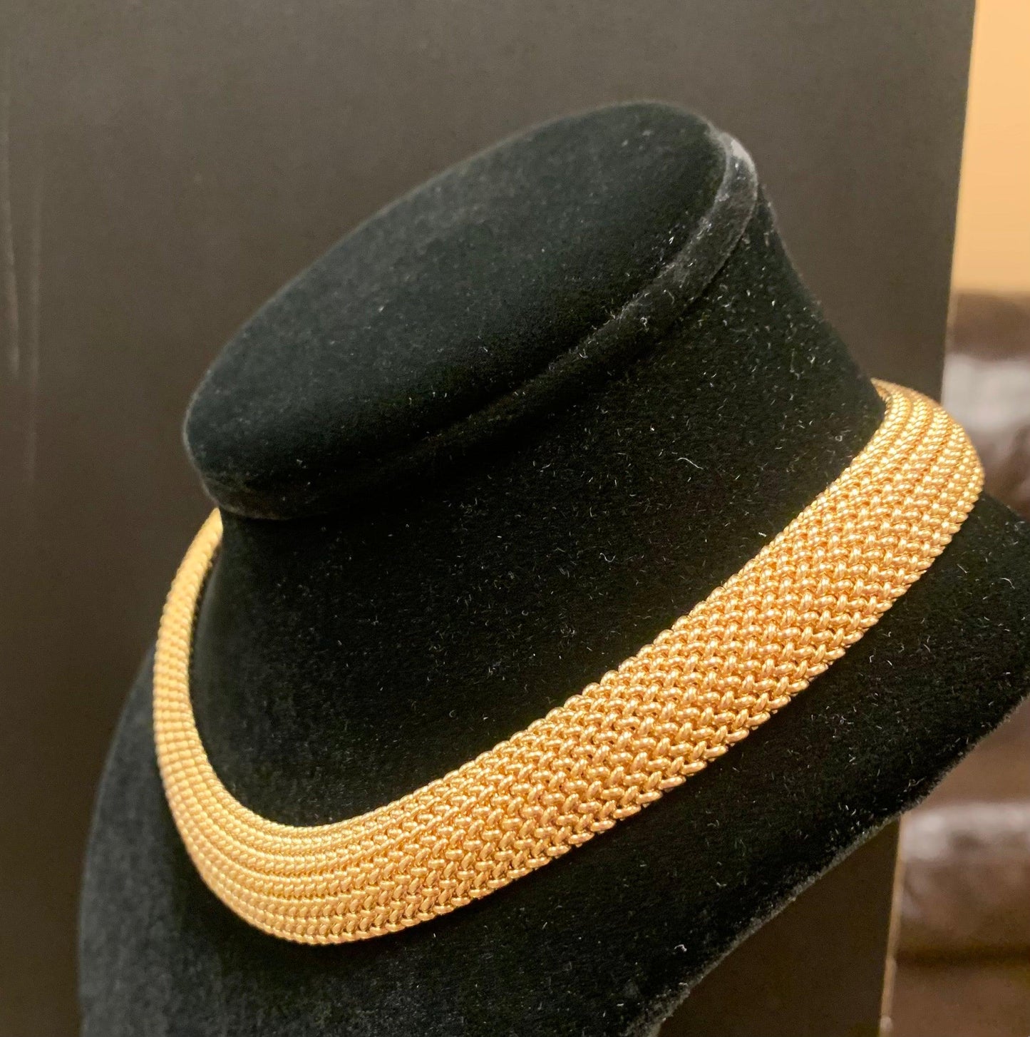 14K Mesh Choker Necklace