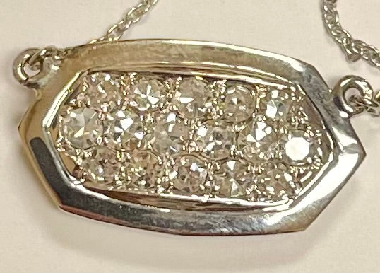 18K2T Diamond Pendant 3gr 0.53ct(dia) ESTATE Length 16''