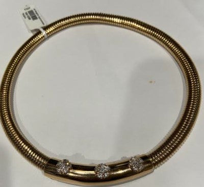 Estate 2.40ct Diamond 14KY Yellow Gold 72.10gr Necklace Circa 1960s Length 17