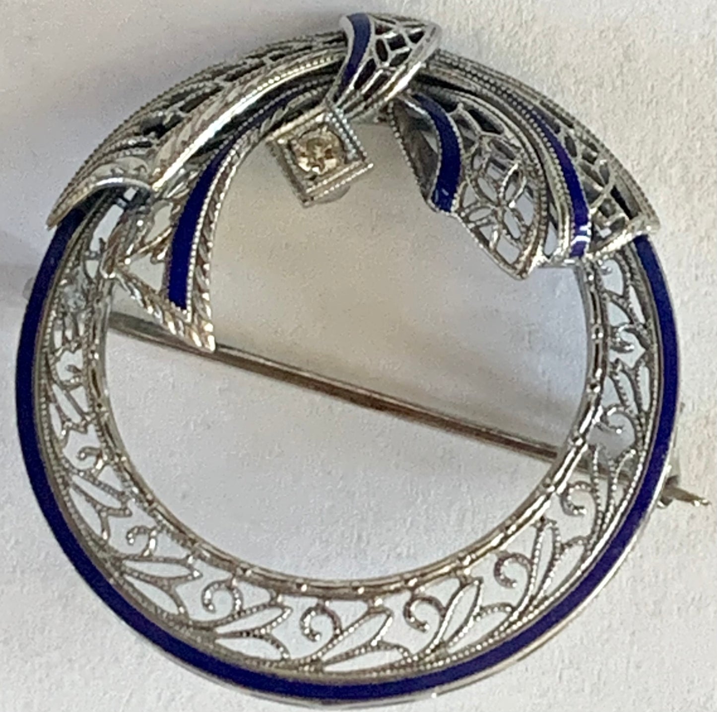 10KW Diamond Art Deco Pendant 5.5gr 0.06ct(dia) Circa 1930s