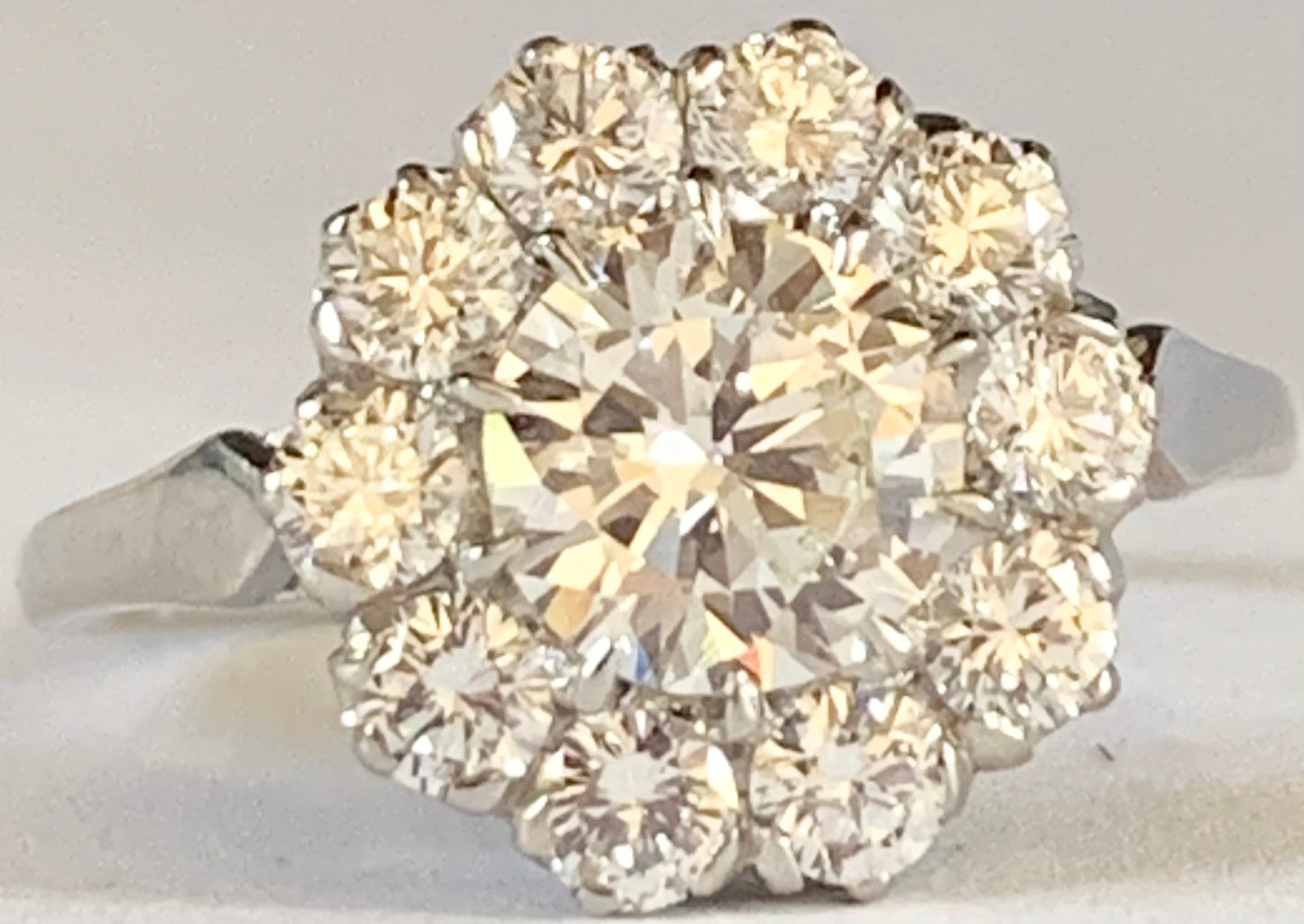 0.80ct J VS2 Diamond (No GIA) PT Ring 1 .70ct 3.3g Size 6.25