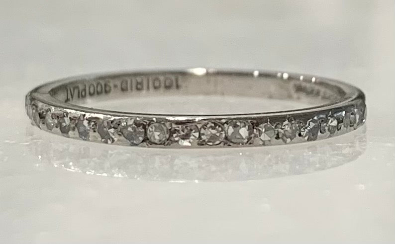 PL Eternity Diamond Art Deco Band 1.8gr 0.28ct(dia) Circa 1920s
