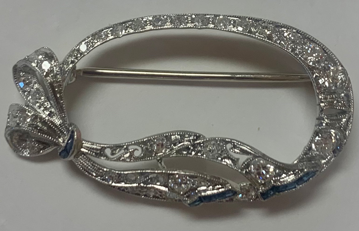 PL Diamond Art Deco Brooch 5.9gr 0.90ct(dia) 30 Stones Circa 1920s