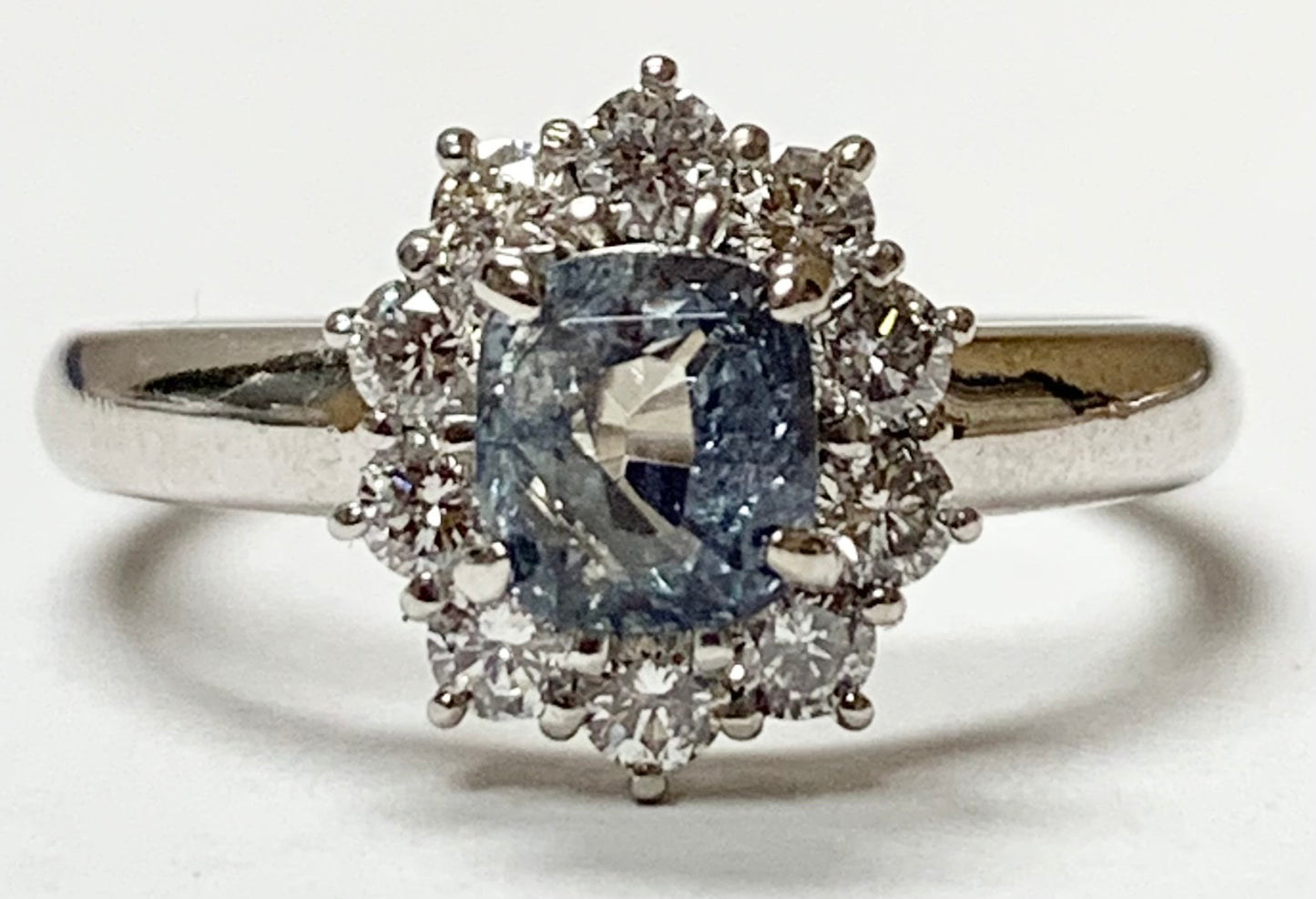 PL Alexandrite Chrysoberly & Diamond Ring 5.4gr 1.05ct(alchr) 0.66ct twt(dia) S