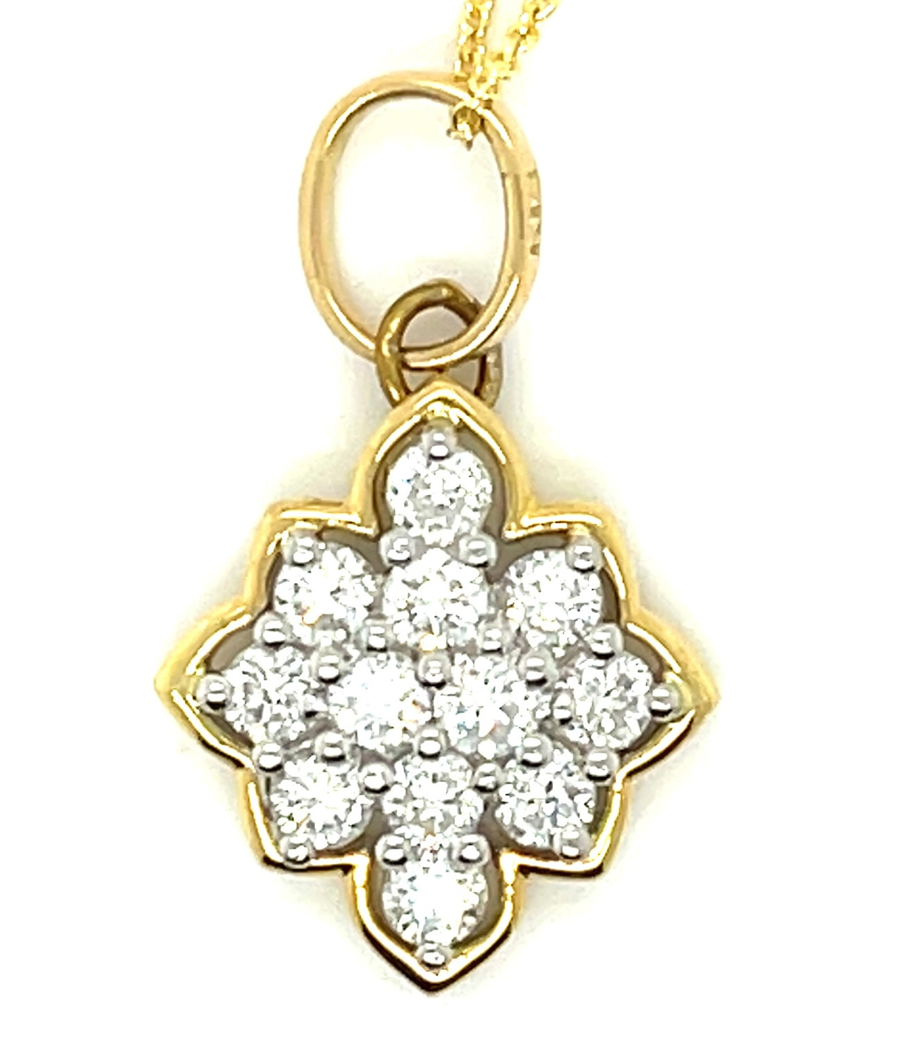 1.01ct Diamond PT/18K 4.80gr Pendant 14k Chain Length 16