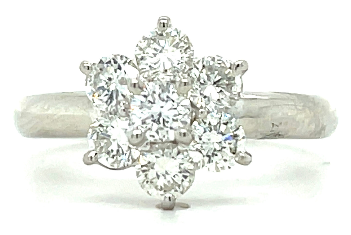 Estate 1.00ct Diamond PT 6.00gr Ring Exact Weight Size 6