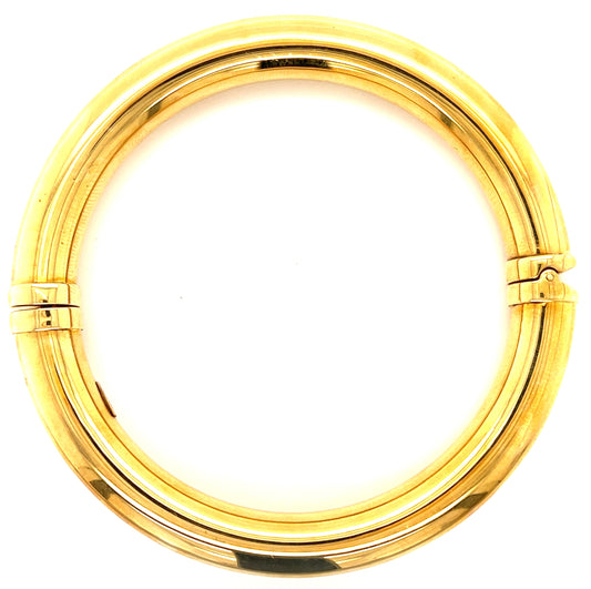 Italian 14KY Bangle Bracelet (Vintage 1970s) 21.39g
