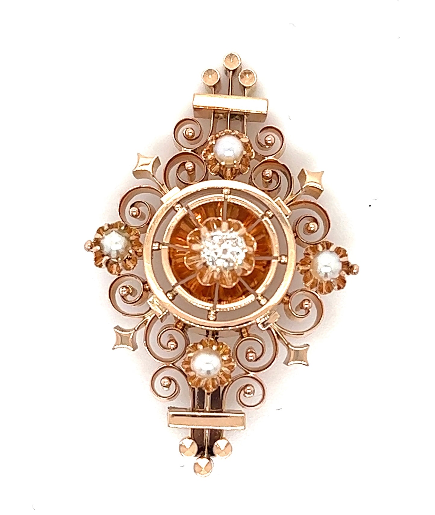 14K Rose Gold 7.00gr Victorian Pendant Circa 1880s