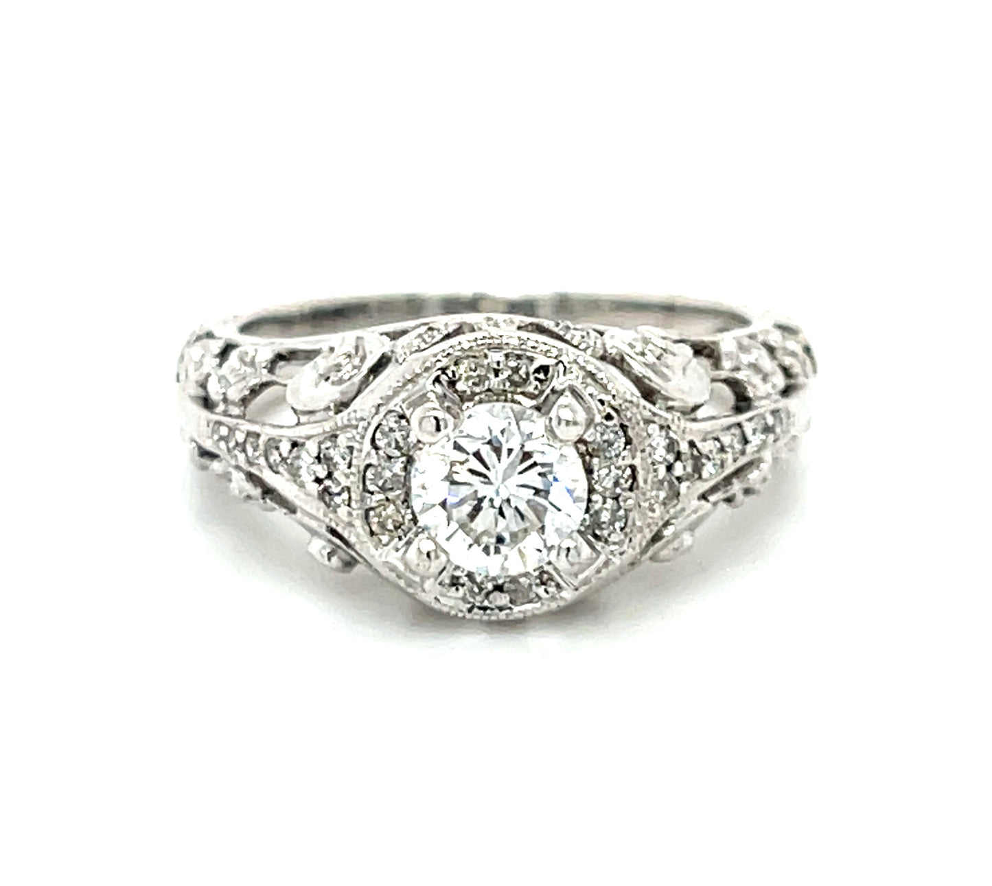 .69ct F Diamond Vs2 14KW 4.59gr Ring .34ct Sd Gia 2225858464