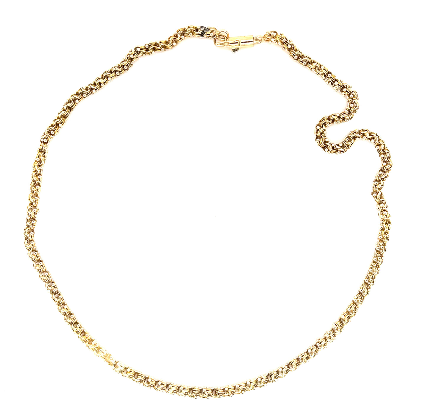 Estate 10K 17.90gr Victorian Necklace Handmade Circa 1870s Length 18