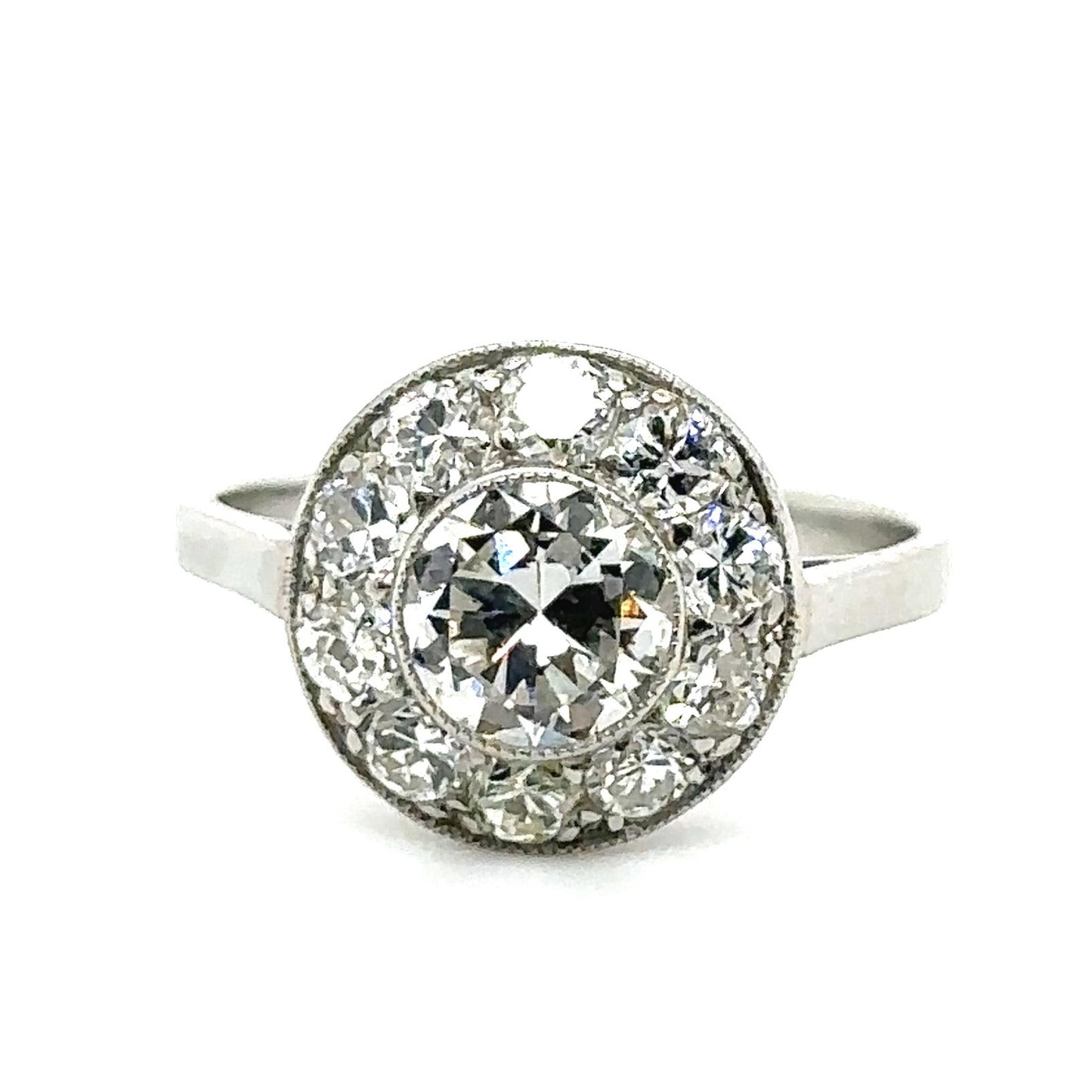 .88ct European Diamond Handmade Platinum Inspired Ring 1ct SD 3.40g Size 6.5