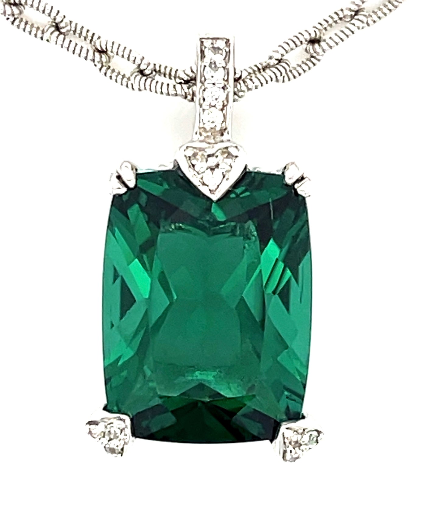 Estate Silver 13.39gr Necklace Judith Ripka Length 18