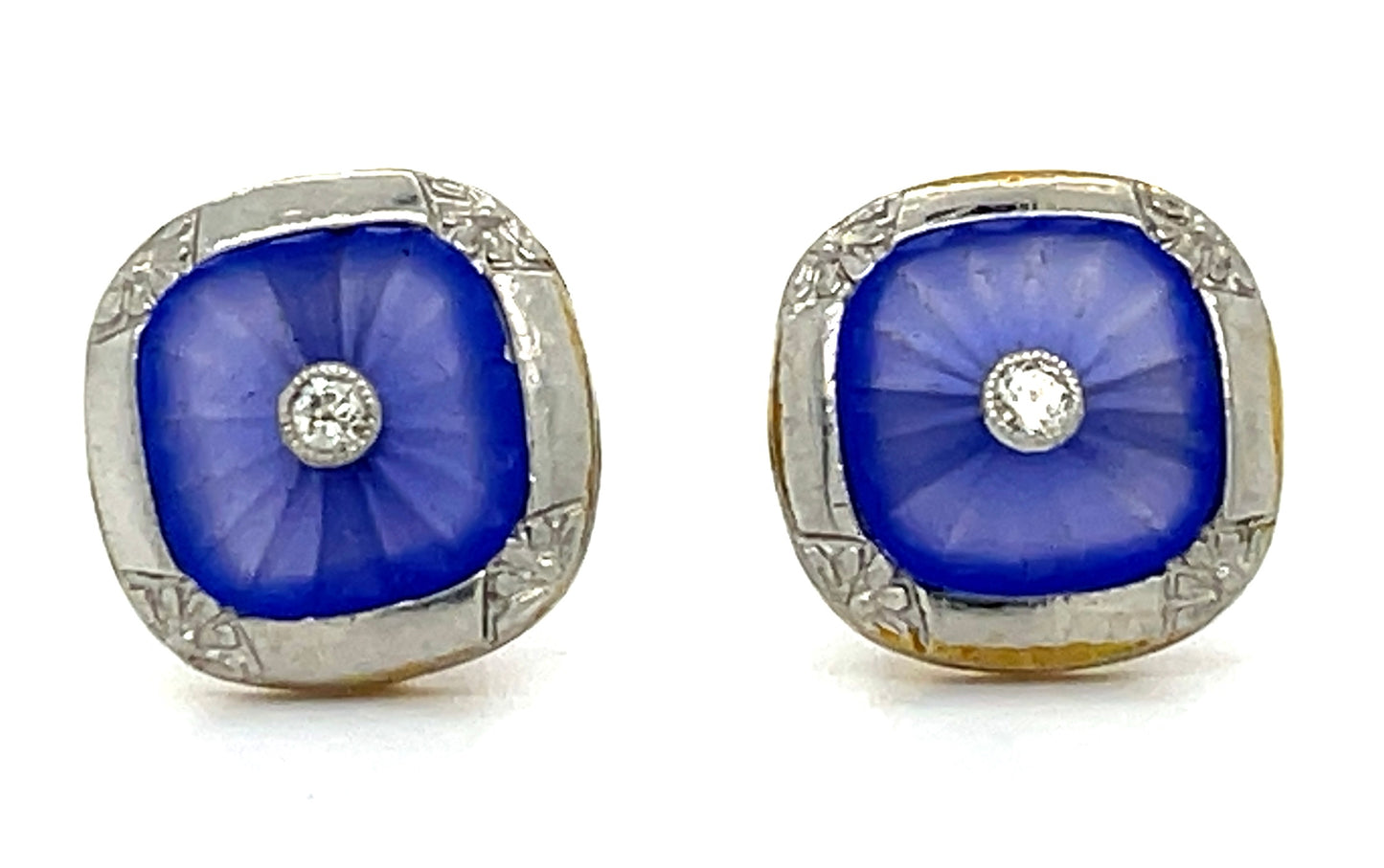.07ct Diamond PT/18K 3.32gr Edwardian Earrings Circa 1910s