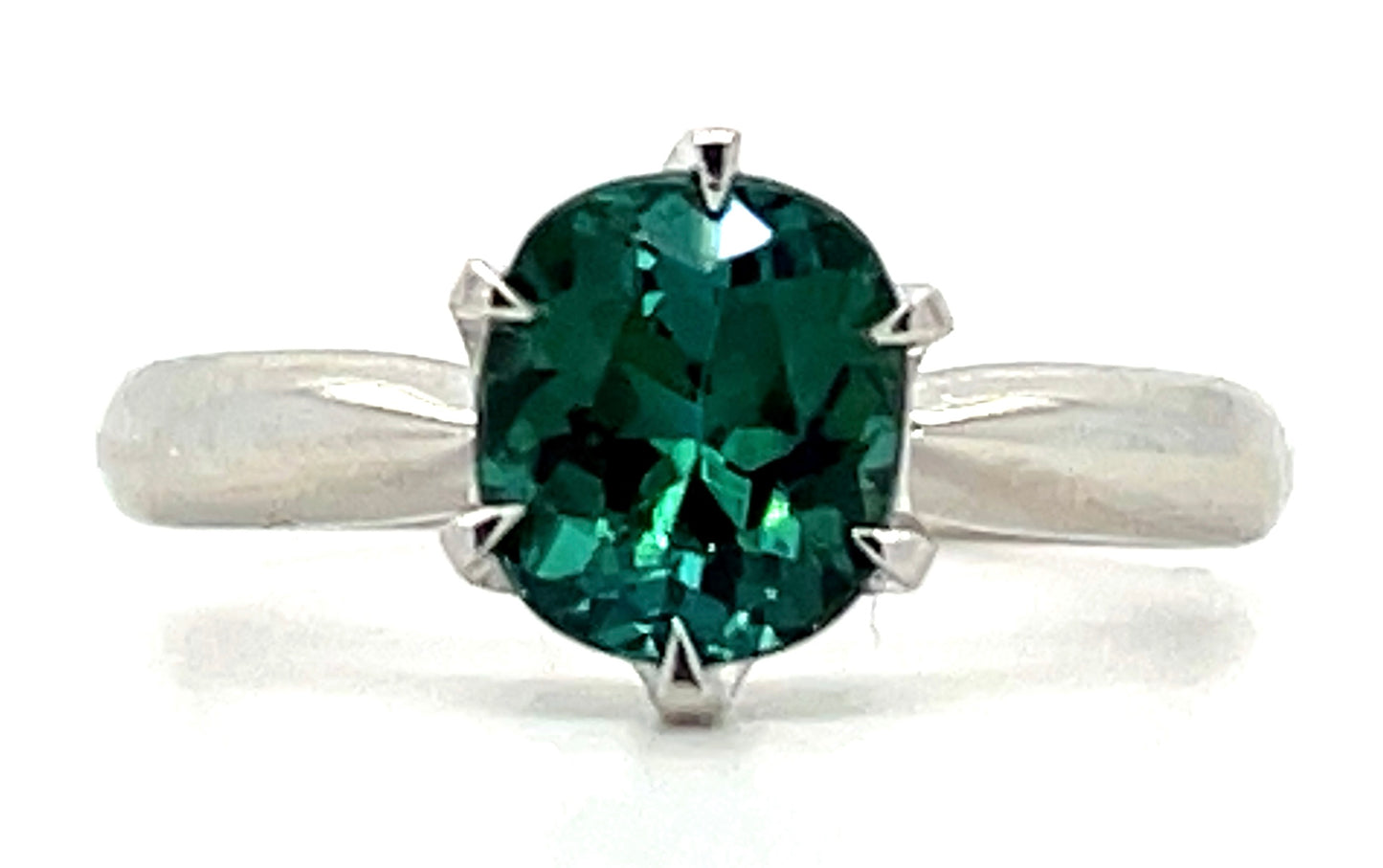 1.70ct Blue-green Tourmaline PT Ring