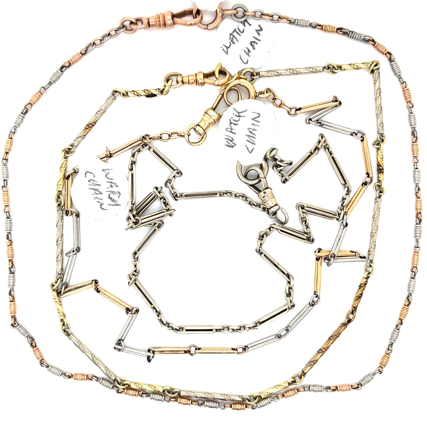 Art Deco 14KY 40.29gr Chains Circa 1930s Length 13-14.50