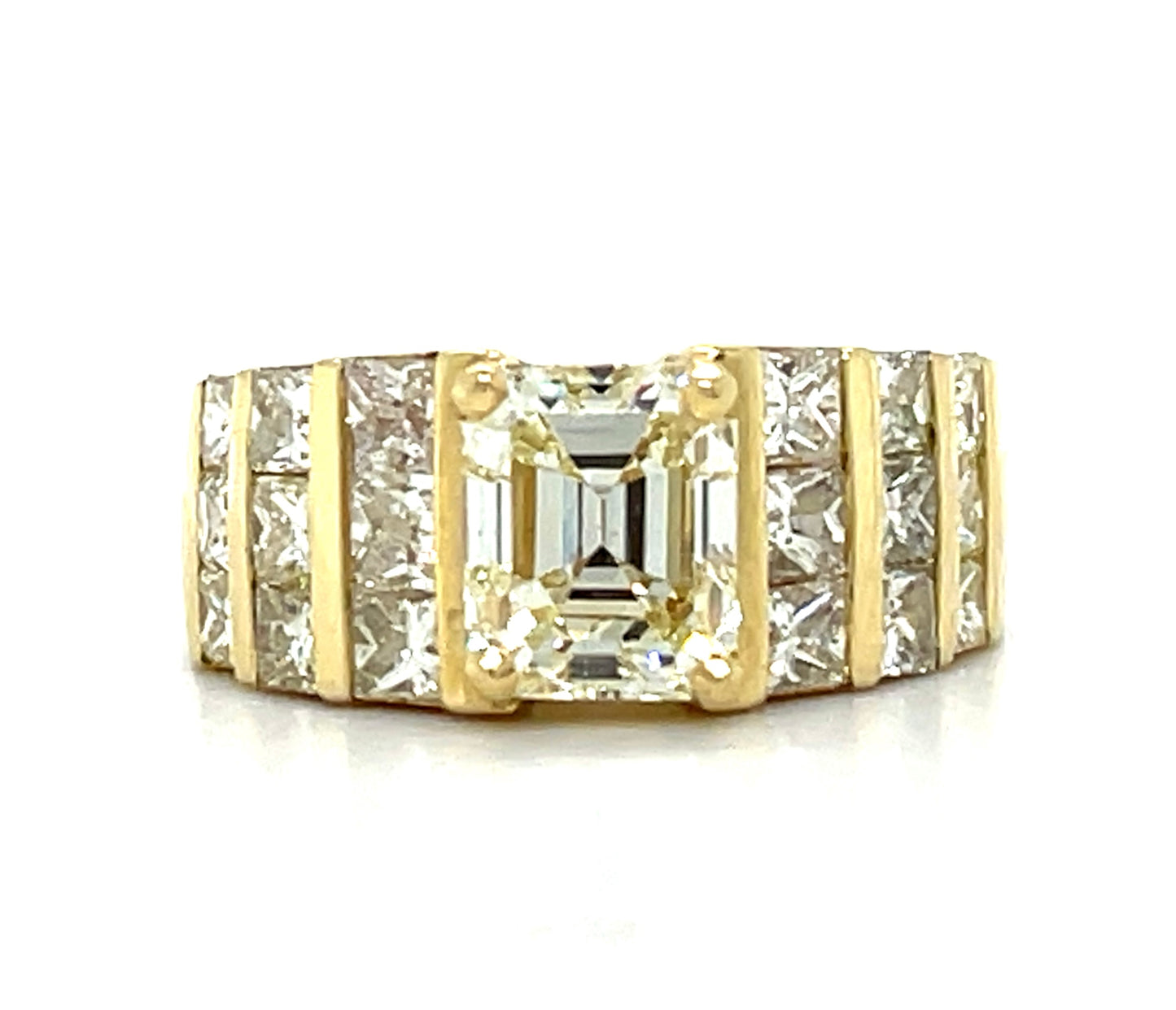 2ct Emerald Cut Diamond EGL M VS2 14KY Estate Ring 1.90ct SD