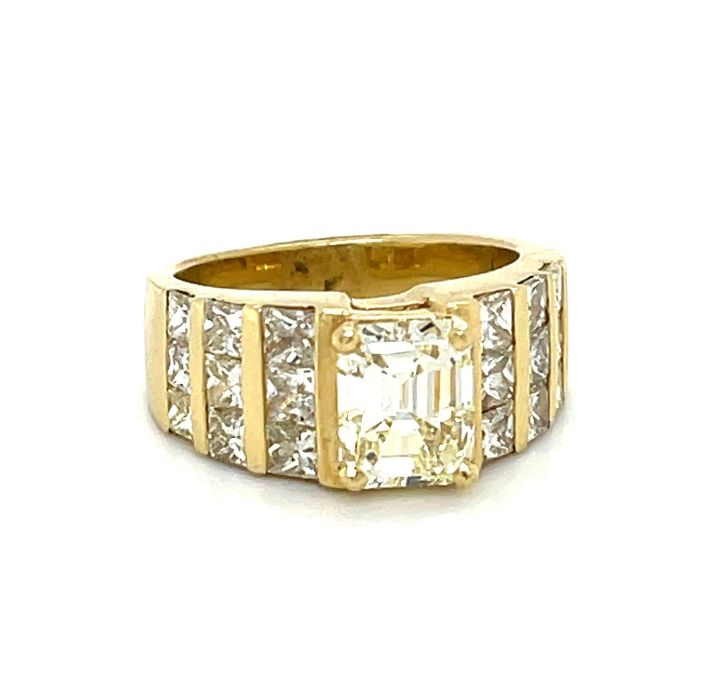 2ct Emerald Cut Diamond EGL M VS2 14KY Estate Ring 1.90ct SD