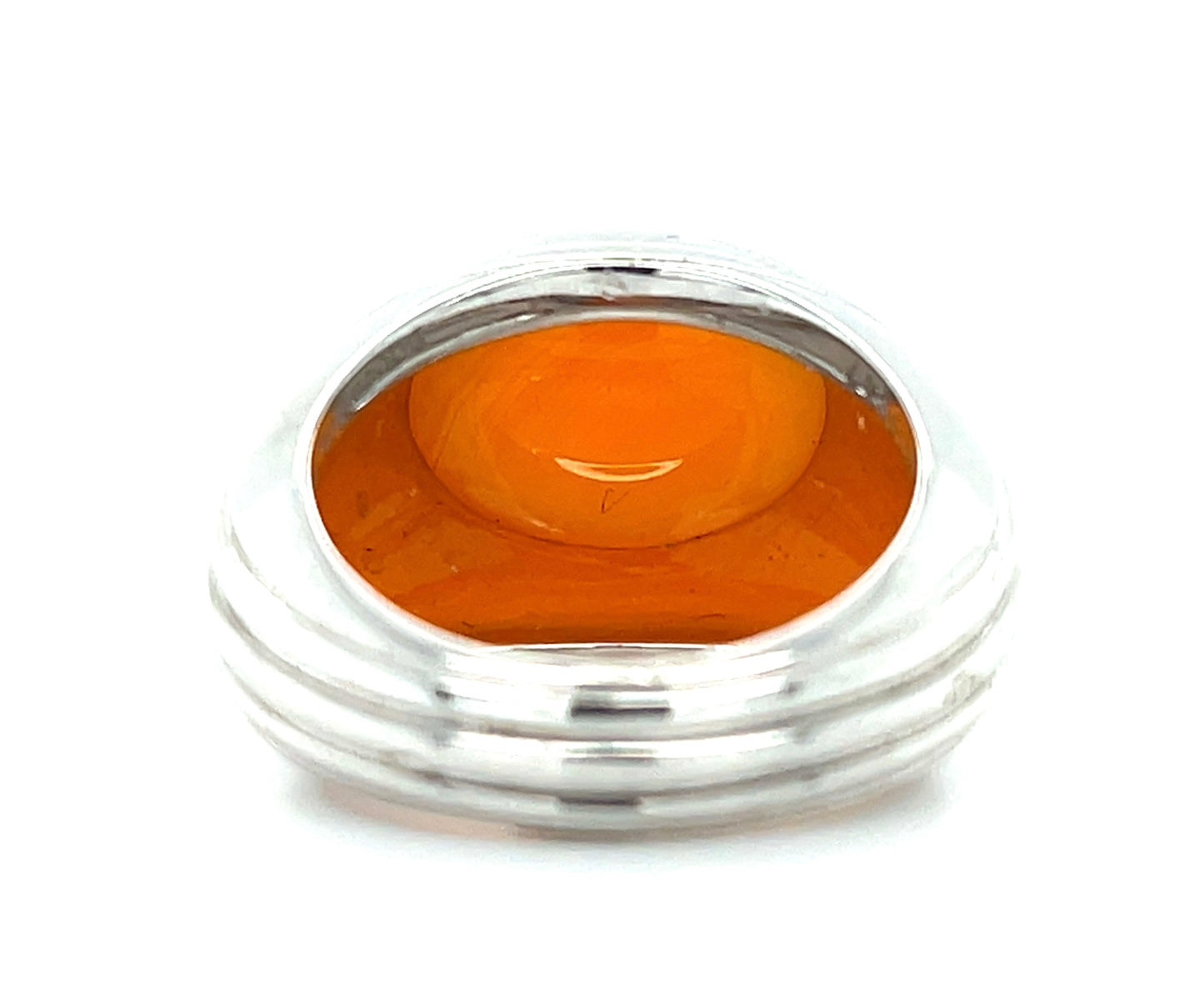 Boucheron Cabochon Carnelian 18KW Estate Ring