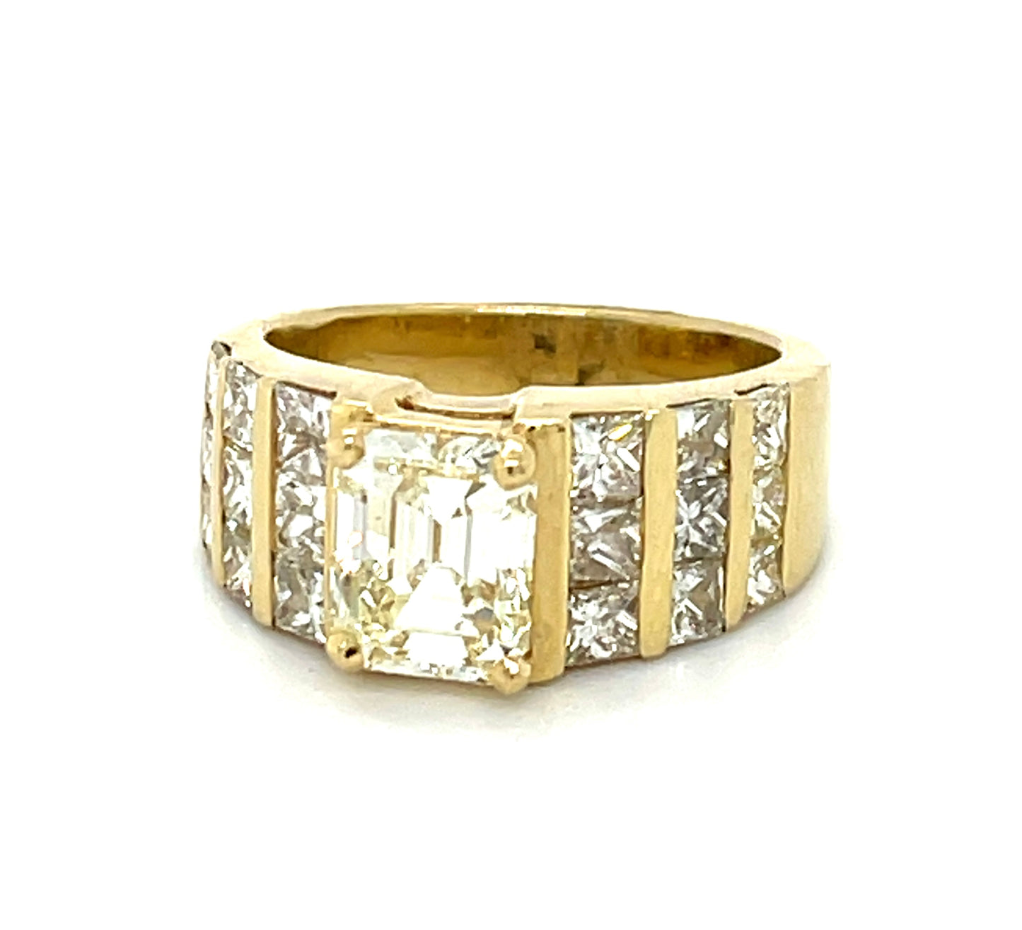 2ct Emerald Cut Diamond EGL M VS2 14KY Estate Ring 1.90ct SD