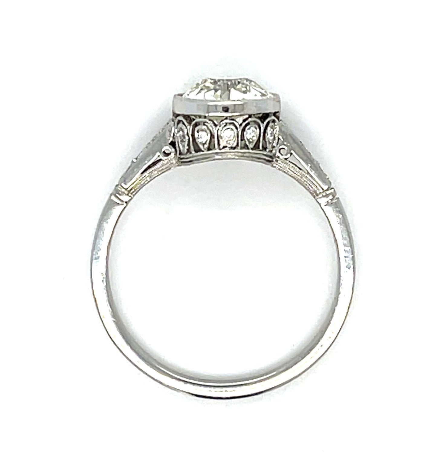 Original Art Deco .05ct Diamond Onyx 14KY Pendant (Antique 1920s) 2.60g 16"