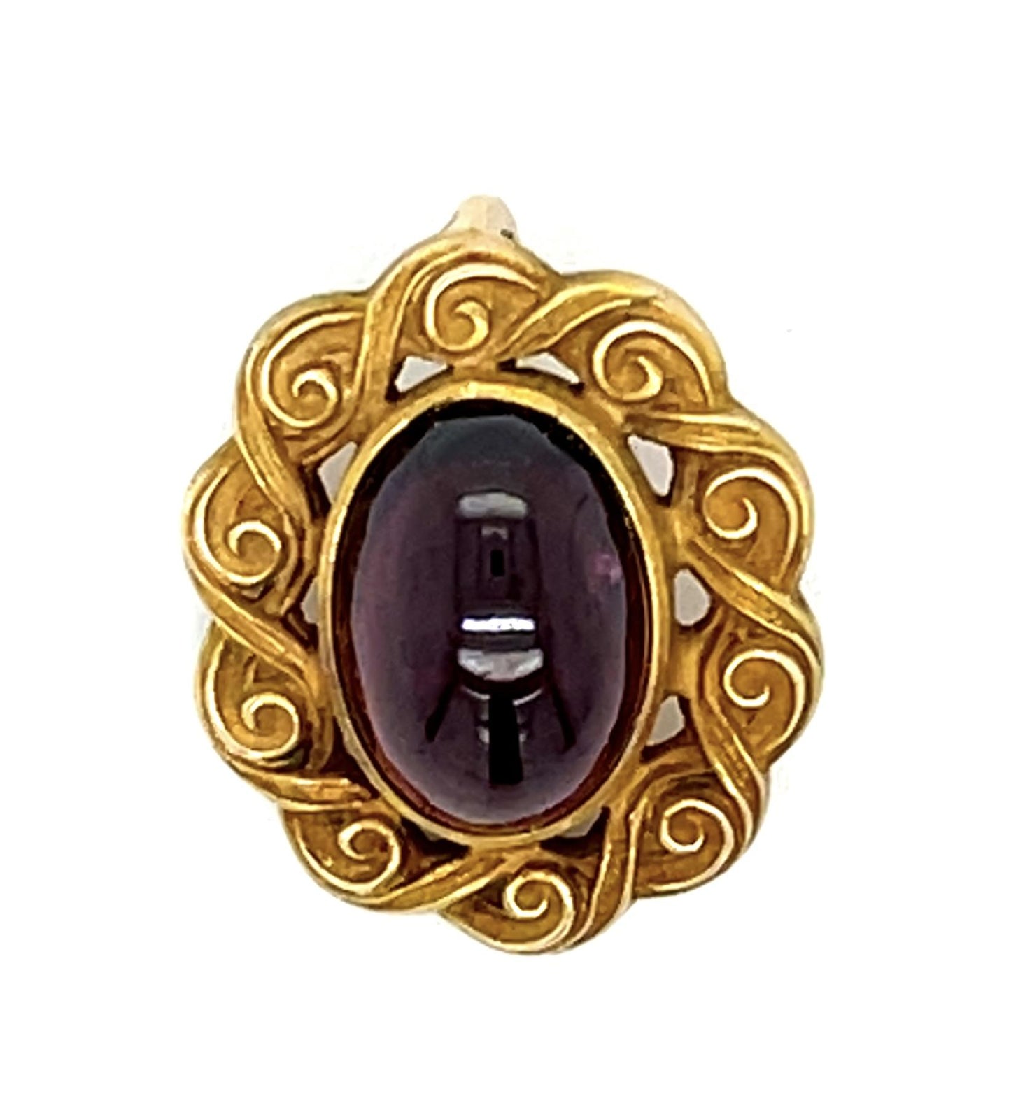 Victorian 2.50ct Garnet 14KY Pendant (Antique 1860s) 2.50g 16"
