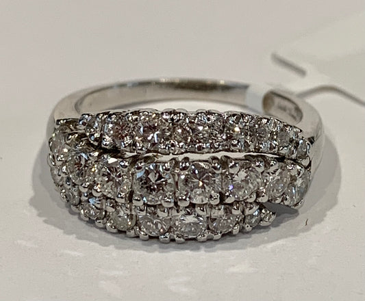 PL Diamond Band 9.3gr 1.50ct(dia) Circa 1970s ESTATE Size 8