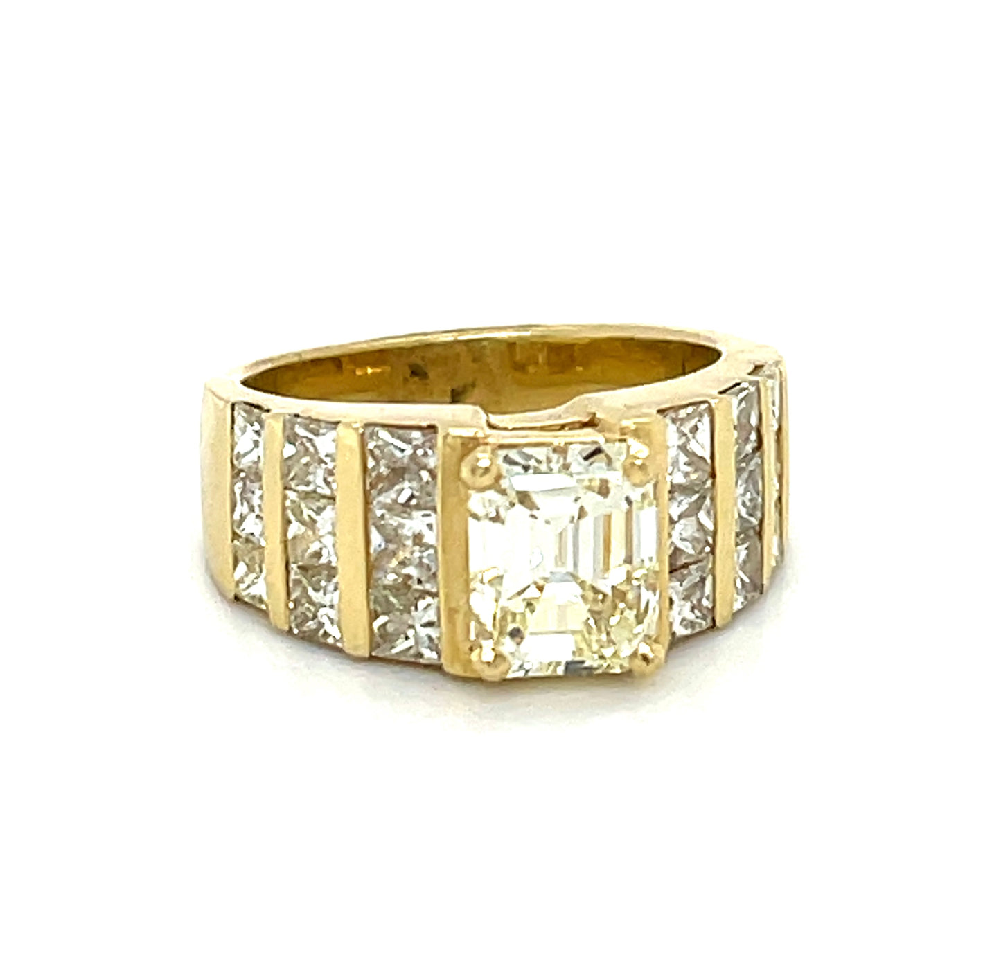 2ct Emerald Cut Diamond EGL M VS2 14KY Estate Ring 1.90ct SD