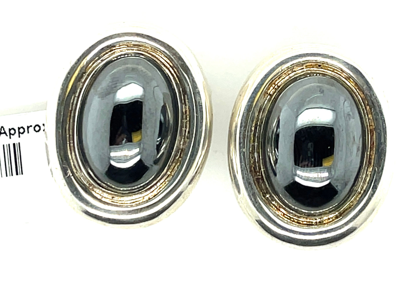 Tiffany & Company Designer Paloma Picasso Cabachon Hematite Silver Earrings
