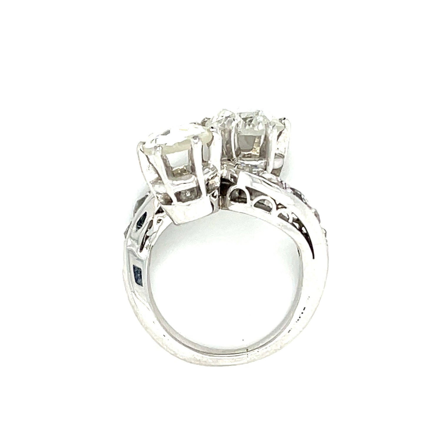 Toi et Moi 1.81ct Rose Cut Diamond 18KW Ring