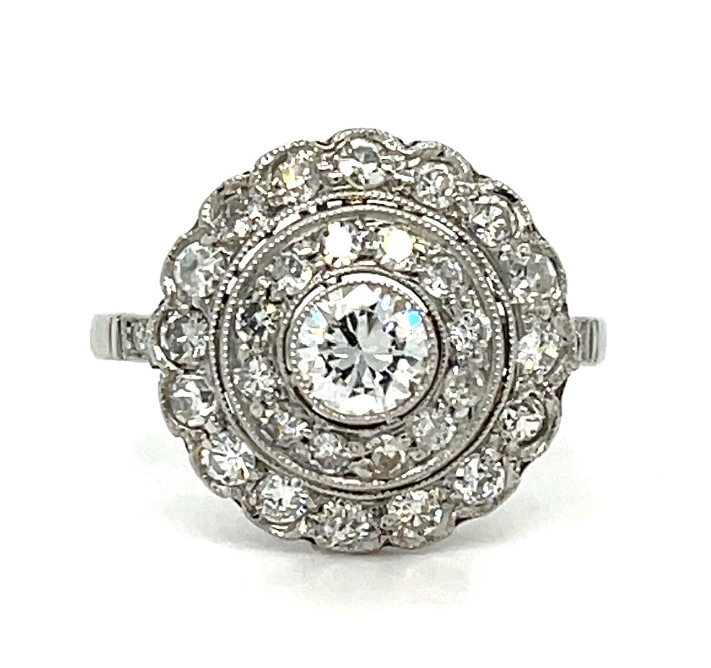 .28ct Round Diamond Platinum Handmade Ring 4g 7 Size #164