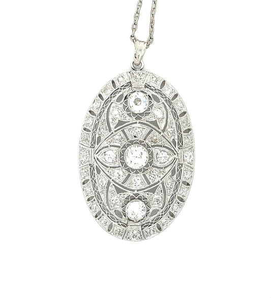 Art Deco 1.30ct Old European Cut Diamonds (Three Center Stones) 2ct Side Diamond