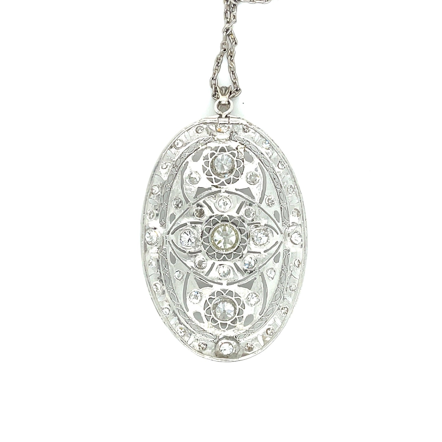 Art Deco 1.30ct Old European Cut Diamonds (Three Center Stones) 2ct Side Diamond