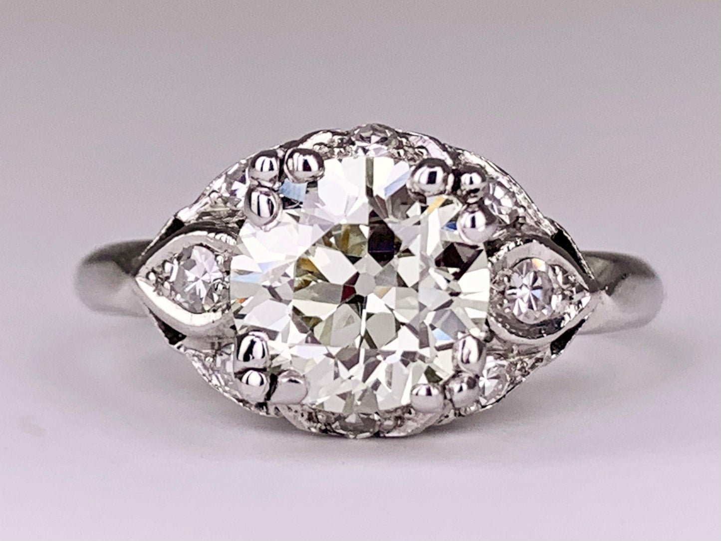 Art Deco Platinum 1.67ct Diamond Ring