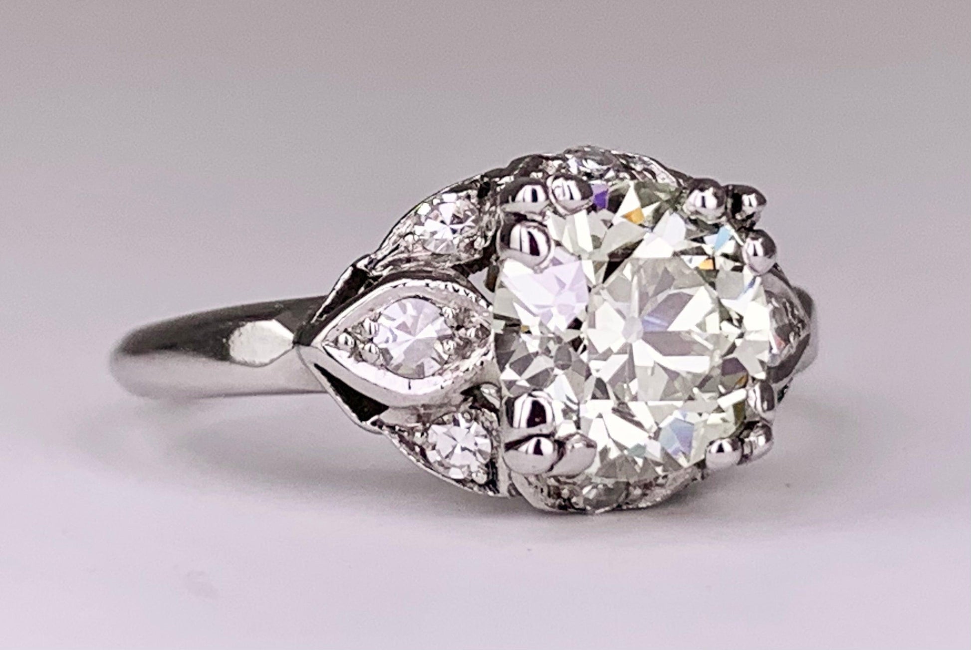Art Deco Platinum 1.67ct Diamond Ring