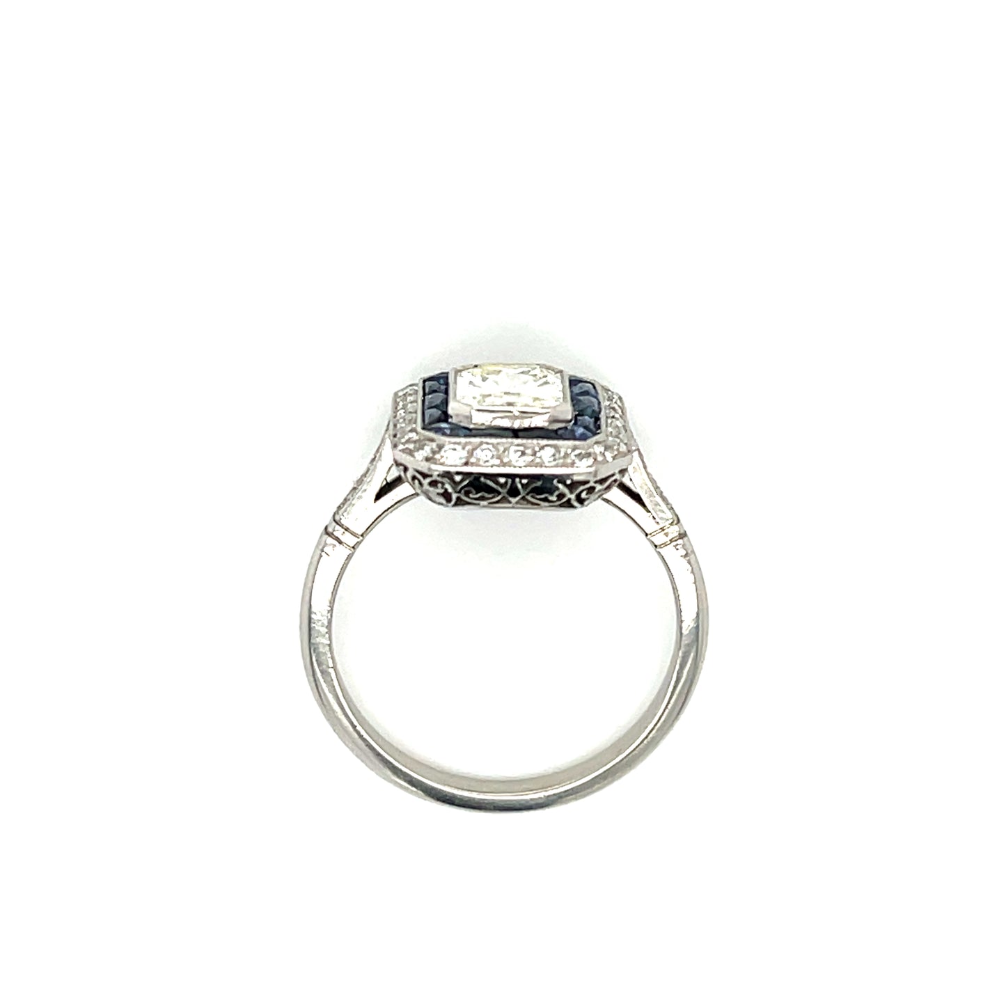 1.01 Radiant Cut Diamond Handmade Platinum Ring