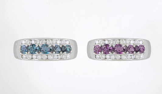 .76ct Alexandrite Green to Purple Color Change .30ct Diamond Platinum Ring 8.31g