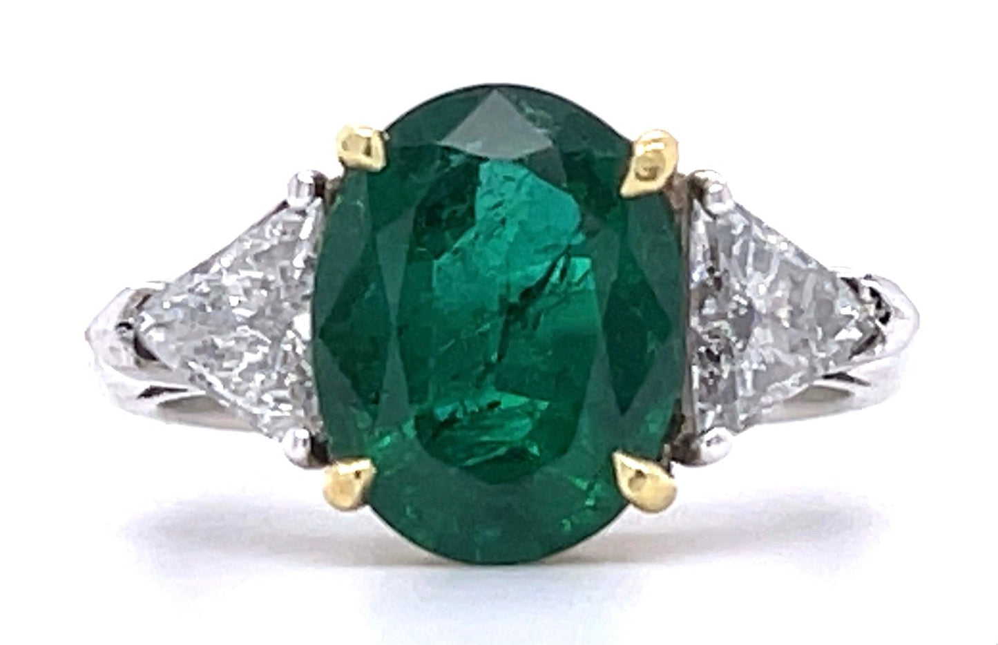 Emerald 3.74ct and Diamond Ring