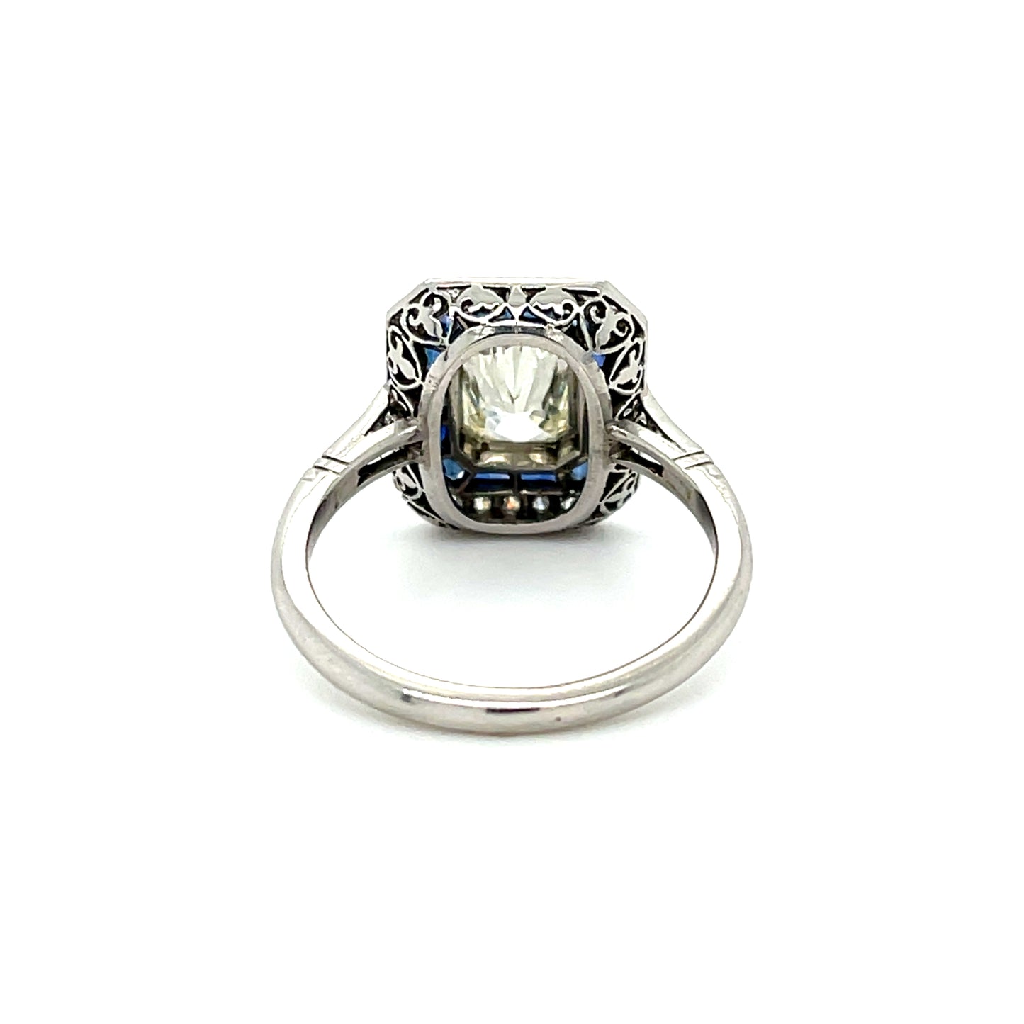 1.01 Radiant Cut Diamond Handmade Platinum Ring