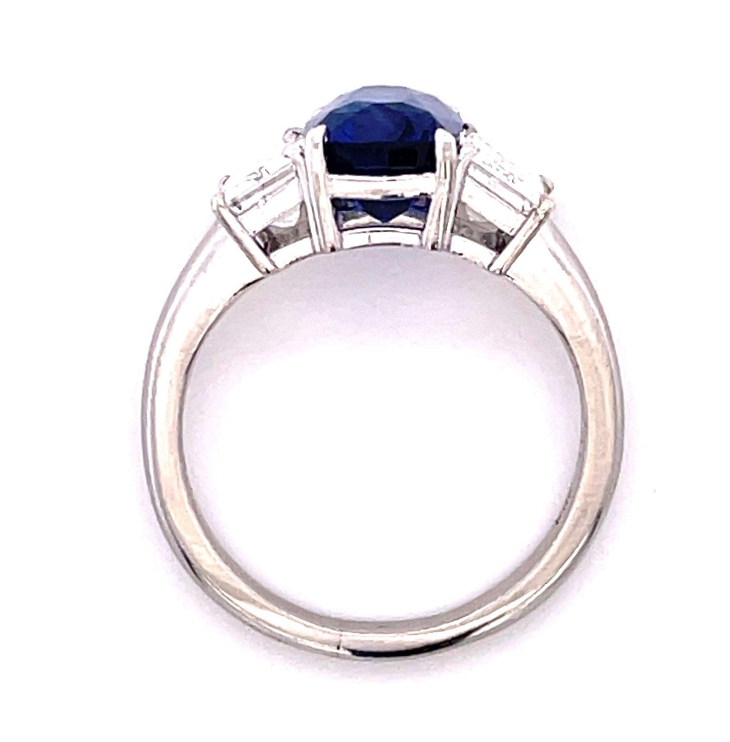 GIA Sapphire 2.42ct and GIA F VVS1 Diamond Ring