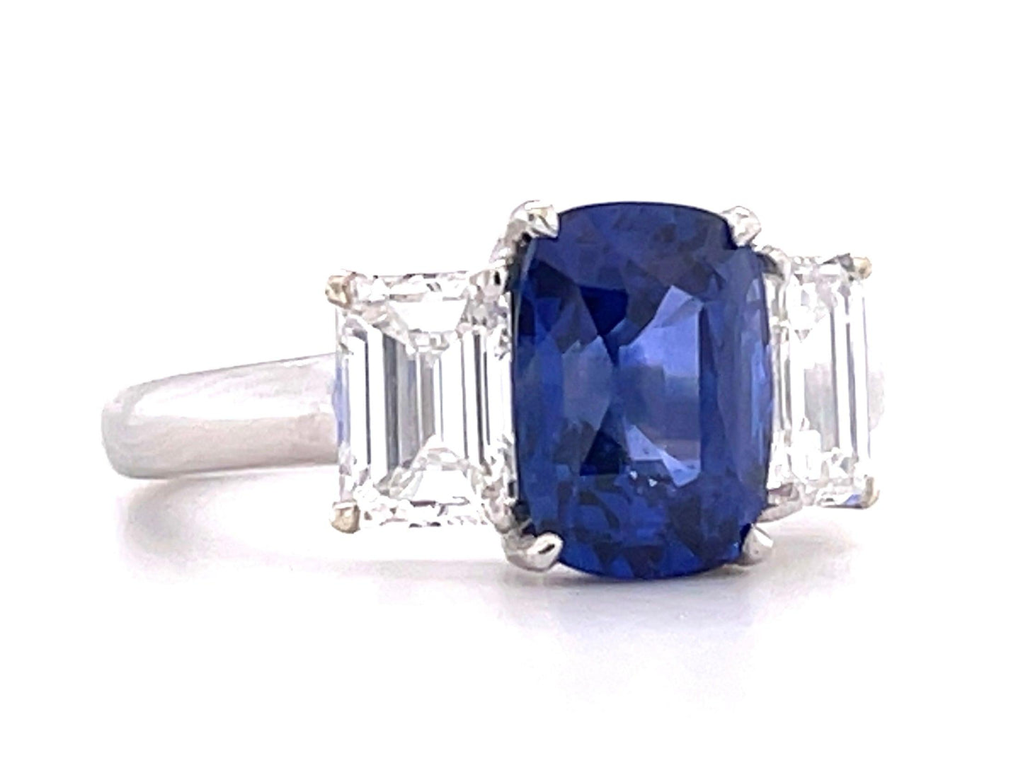 GIA Sapphire 2.42ct and GIA F VVS1 Diamond Ring
