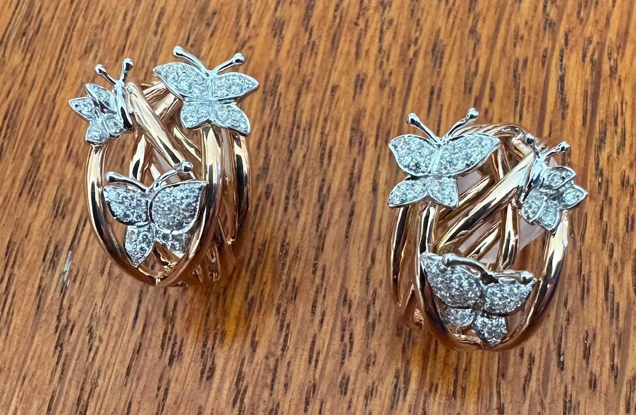 .59ct Diamond 18KY Butterfly Earrings
