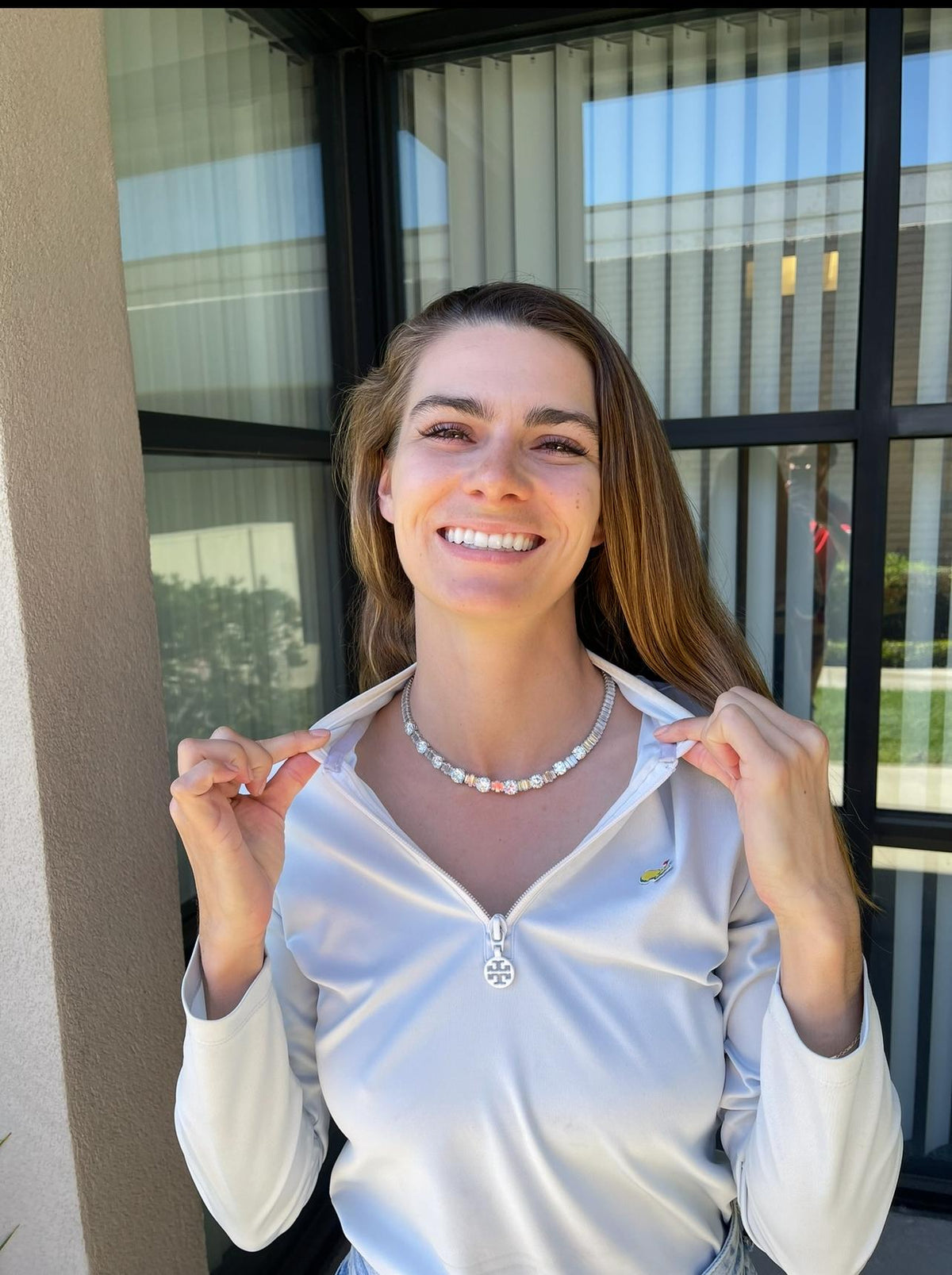 CURRENTLY BEING DISASSImportant 63.65ct Baguette and Round Dia Platinum Necklace