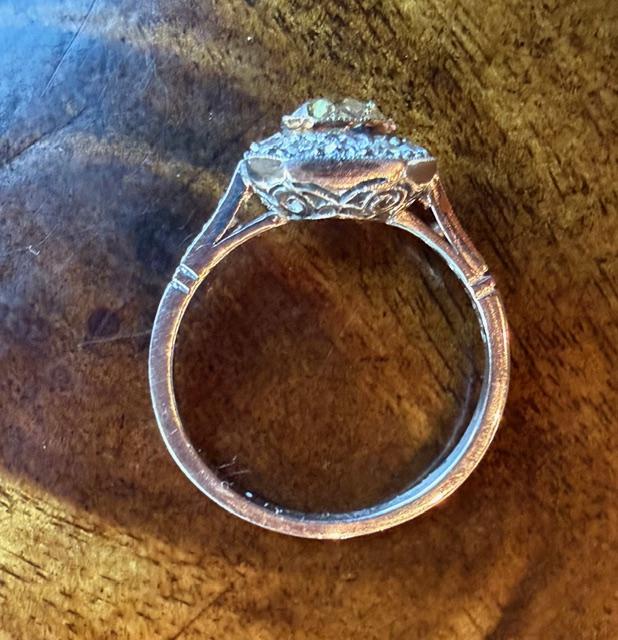 .92ct Fancy Yellow Brown Old European Diamond Platinum Handmade Ring
