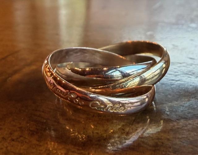 Cartier 18K Three Tone Gold Trinity Ring