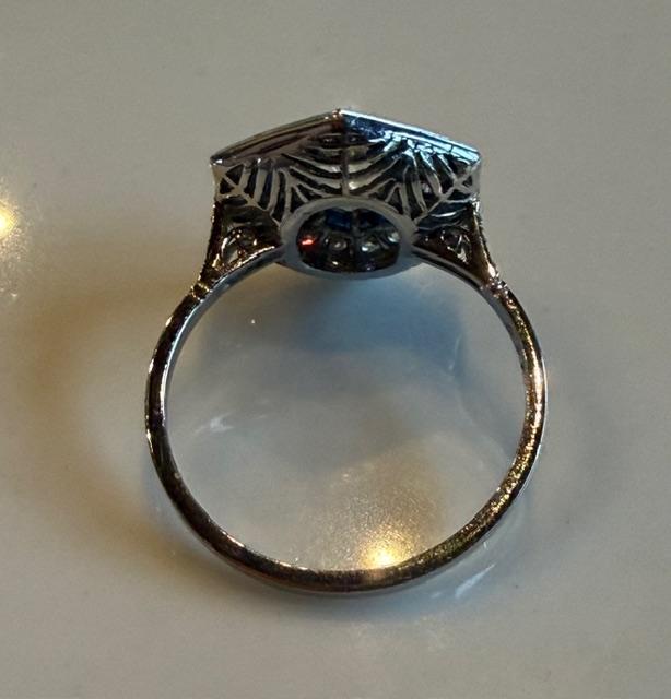 .97ct K-L VS Old Mine Diamond Platinum Handmade Ring