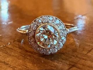 .70ct (M-N VS) Round Diamond Platinum Handmade Ring